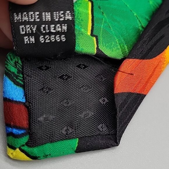 Pair of Rush Limbaugh No Boundaries Mens Silk Tie Vintage 90s Colorful Neckties - Picture 6 of 9